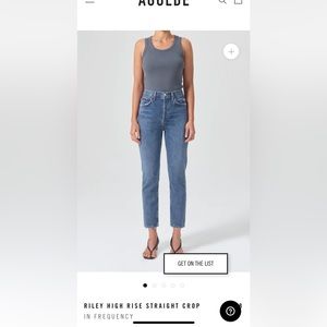 Agolde Riley jeans in Frequency